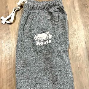 Roots brand sweatpants. Size XS. Blue and black pepper color.